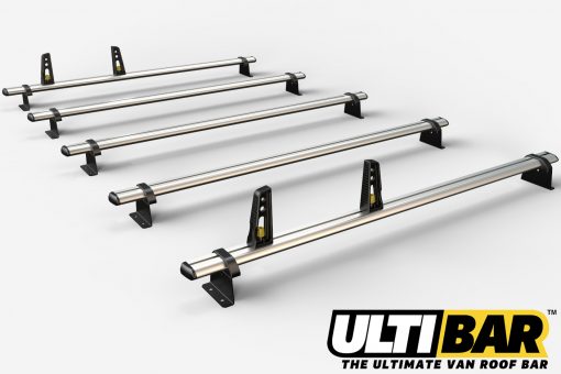 5 Bar Heavy Duty Aluminium Roof Bars For The Renault Lwb and Ex Lwb Master May 2010 On Van VG286/5